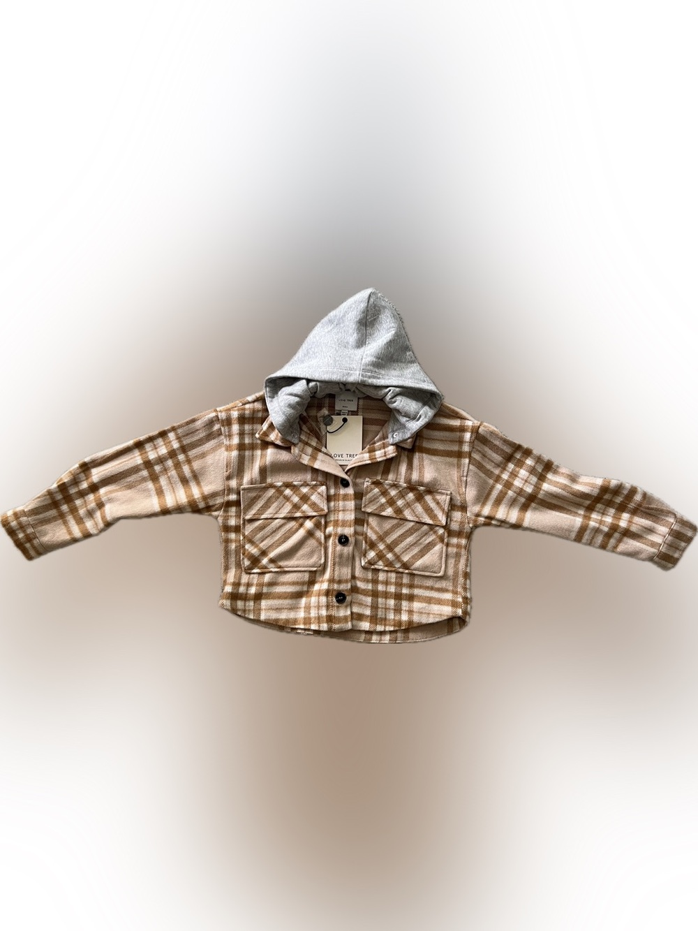 [NWT]  LOVE TREE Hooded (Removable) Button-U Jacket, Size Small